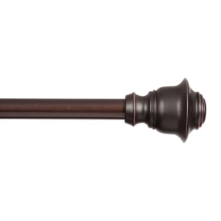 Kenney Mfg Kenney Fast Fit Weathered Brown Finn Curtain Rod 66 in. L X 120 in. L KN75243
